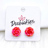 14mm Rose Singles -Earrings