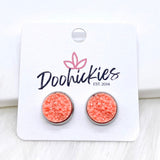 12mm Bright Crystal Studs in Stainless Steel Settings -Summer Earrings