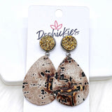 2" Neutral Driftwood Dangles -Earrings