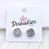 10mm Glitter Square Singles -Earrings