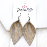 2" Zebra Shimmer Small Petals -Earrings