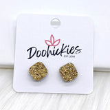 10mm Glitter Square Singles -Earrings