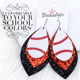 3" Customizable Spirit Baseball Layers -Sports Earrings