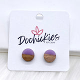 10mm Colorblock Studs -Earrings