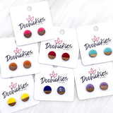 10mm Colorblock Studs -Earrings