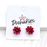 11mm Flower Singles -Earrings