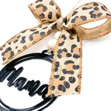 Leopard Bow & Black Mama Car Charm