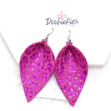 2.5" Metallic Valentine's Day Leopard Petals -Earrings