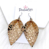 2.5" Metallic Leopard Petals -Earrings