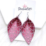 2.5" Metallic Leopard Petals -Earrings