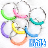 1.5" Fiesta Heishi Hoops