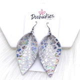 2.5" Metallic Valentine's Day Leopard Petals -Earrings