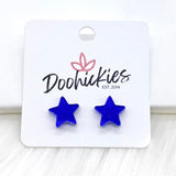 12mm Mirror Stars -Patriotic Earrings