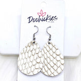1.5" Platinum Python Itty Bitties -Earrings