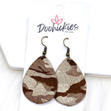 1.5" Camo Shimmer Itty Bitty Collection -Earrings