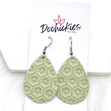 1.5" Sparkles Floral Mini Collection (leather) -Earrings