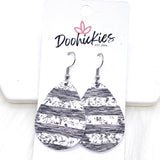 1.5" Shades of Grey Mini Collection (Leather) -Earrings