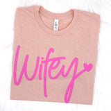 Pink Puff Paint Wifey Tee