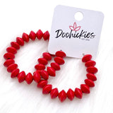 1.5" Vintage Patriotic Wood Bead Hoops -Patriotic Earrings