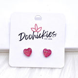 8mm Sparkle Valentine Hearts -Earrings