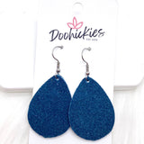 1.5" Watercolor Flowers Mini Collection (Leather) -Earrings