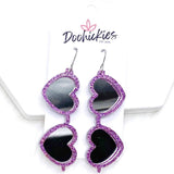 2.5" Heart Sunnies -Summer Earrings