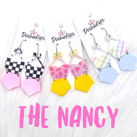 2.5" The Nancy Tankini Acrylics -Summer Earrings