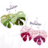 1.5" Palm Leaf Acrylics -Summer Earrings