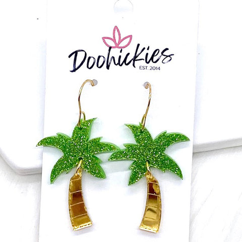 1.5" Palm Tree Acrylics -Summer Earrings