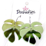 1.5" Palm Leaf Acrylics -Summer Earrings