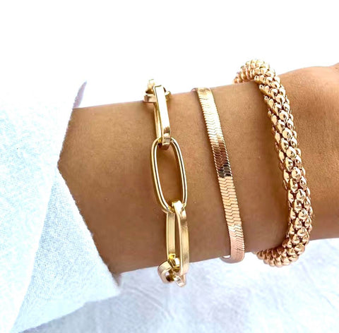 Caroline's Gold Bracelet Set