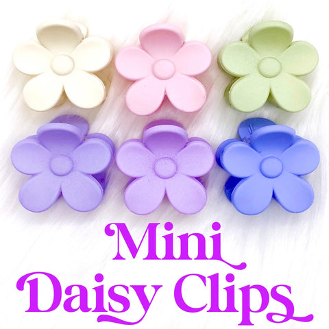 Mini Pastel Flower Clips