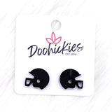 15mm Shiny Acrylic Helmets -Sports Earrings