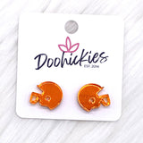 15mm Shiny Acrylic Helmets -Sports Earrings