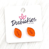 12mm Shiny Acrylic Footballs -Sports Earrings