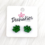 13mm Shiny Acrylic Paws & Claws -Sports Earrings
