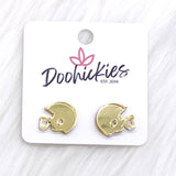 15mm Shiny Acrylic Helmets -Sports Earrings