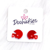 15mm Shiny Acrylic Helmets -Sports Earrings