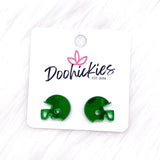 15mm Shiny Acrylic Helmets -Sports Earrings