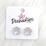 13mm Shiny Acrylic Paws & Claws -Sports Earrings
