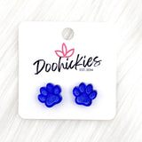 13mm Shiny Acrylic Paws & Claws -Sports Earrings