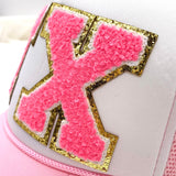 Baby Pink & Pink Chenille TX Trucker Hat