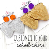 2.25" Custom Wildcat Acrylic Dangles -Spirit Earrings