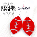 2" Shiny Football Acrylic Dangles -Sports Earrings
