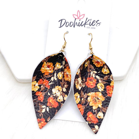 2.5" Fall Fling Floral Petals- Fall Earrings
