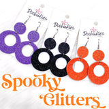 2.25" Spooky Glitter Lil' O Collection- Halloween Earrings