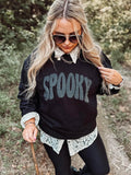 Spooky Puff Paint Sweatshirt -Halloween Top