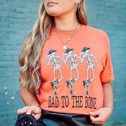 Bad to the Bone Tee -Halloween Graphic Tee