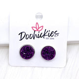 12mm Autumn Crystal Singles in Stainless Steel Settings -Fall Earrings