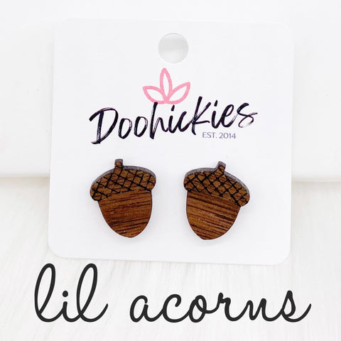 Lil' Acorn Studs- Fall Wood Studs